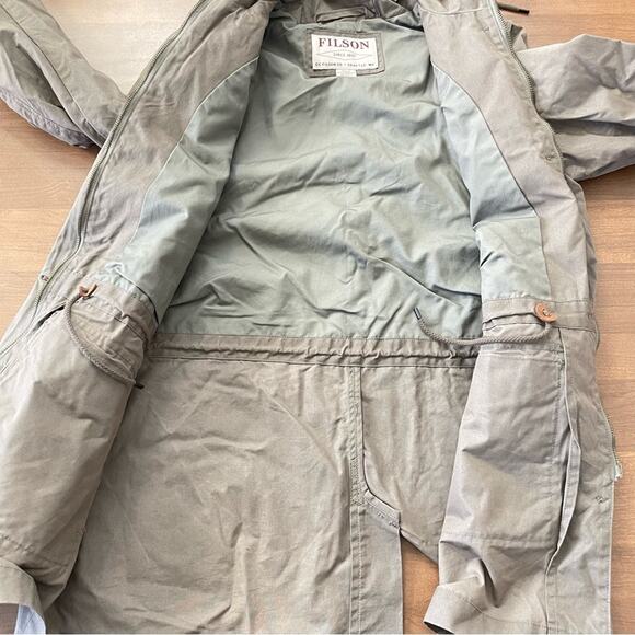 Filson | Women’s Field Parka Waxed Cotton Olive Grey Jacket Coat Hooded Outdoors - Picture 12 of 14